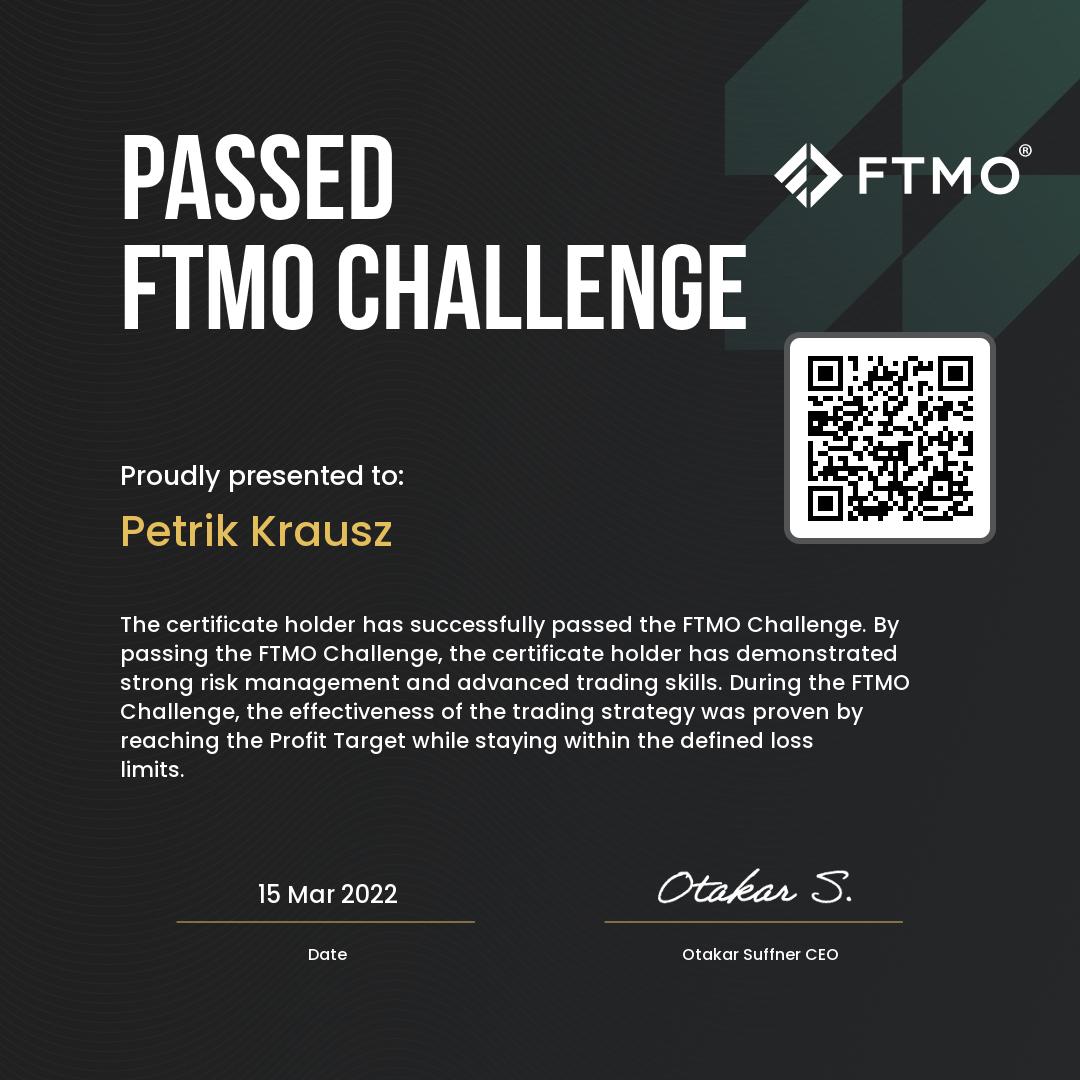 Krausz Petrik 1 hónap alatt elért Forex kereskedési eredménye funded számlán